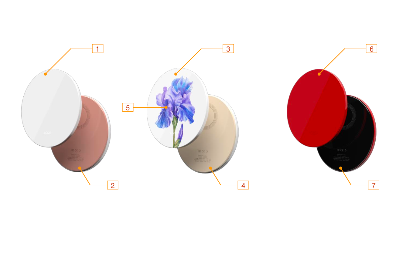 Early sketches of finishes for the Alma charger