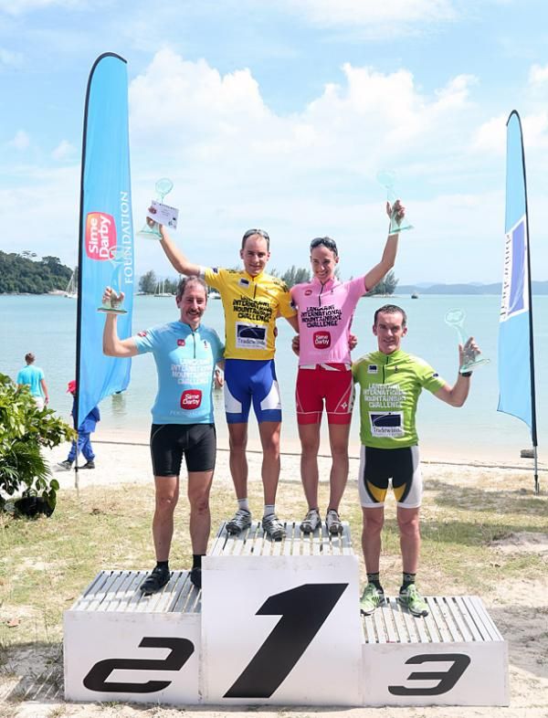 The general classification winners of the 2012 Langkawi International MTB Challenge.