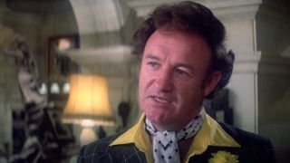 Gene Hackman as wig-wearing Lex Luthor in Superman: The Movie