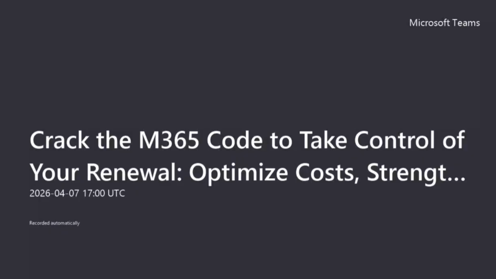 Crack the M365 Code to Take Control of Your Renewal: Optimize Costs, Strengthen Security, and Simplify Your Strategy