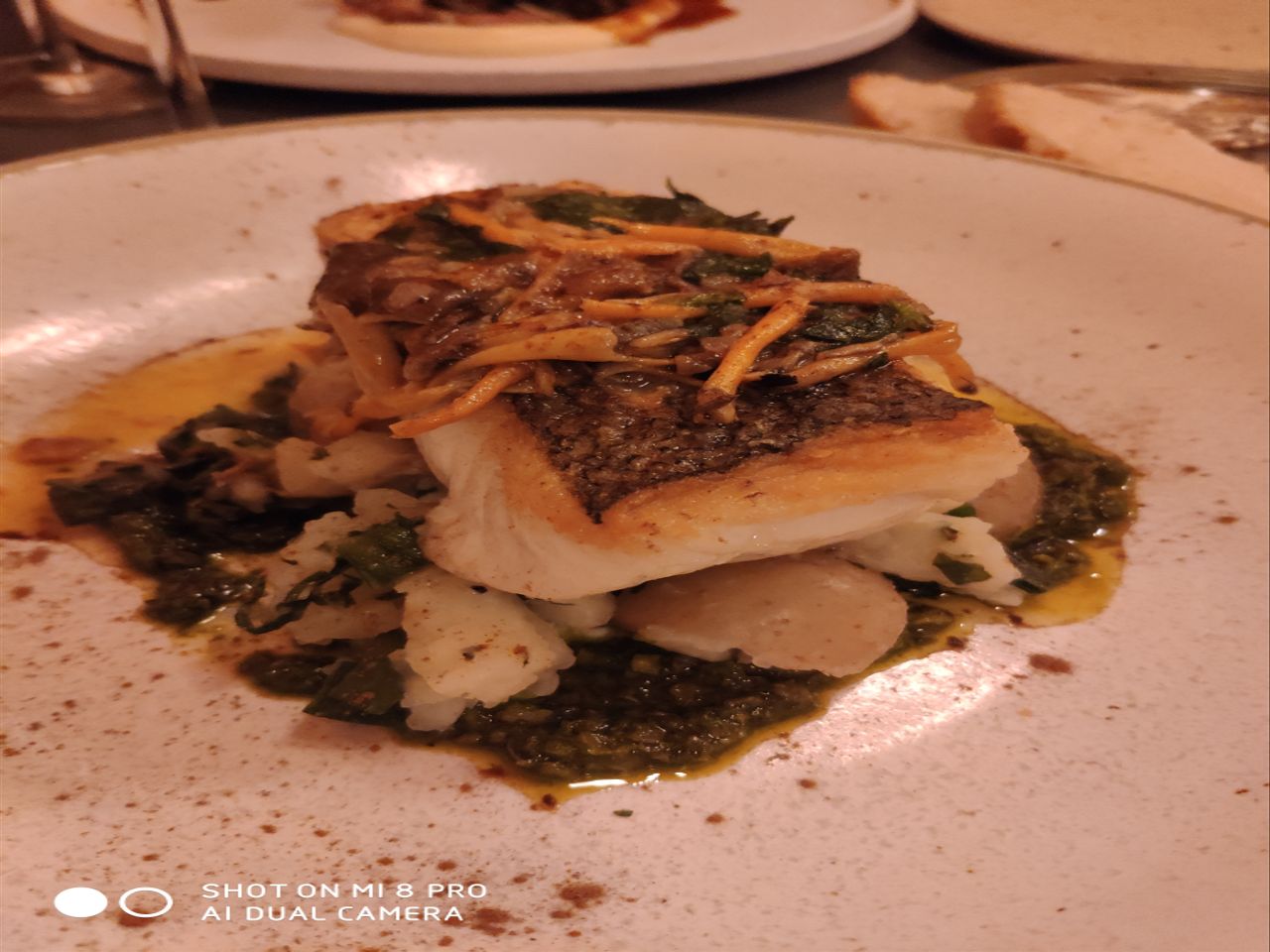 A tasty food shot taken in low, particularly warm lighting.