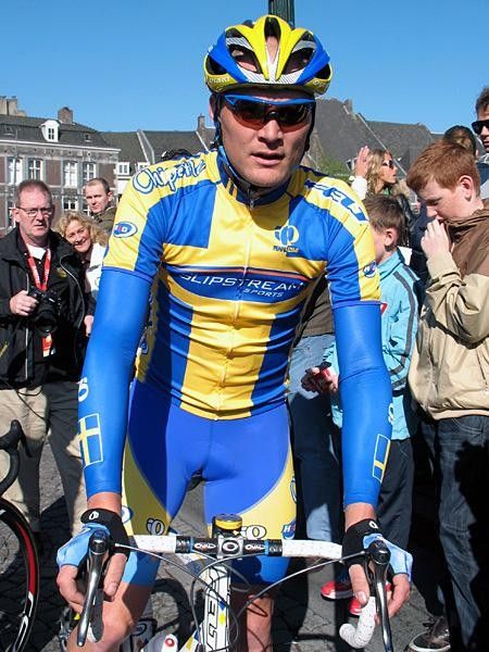 Magnus Backstedt had bad luck in Paris-Roubaix. His wheels were broken on three spots.