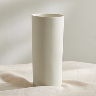 Tall ceramic cream vase