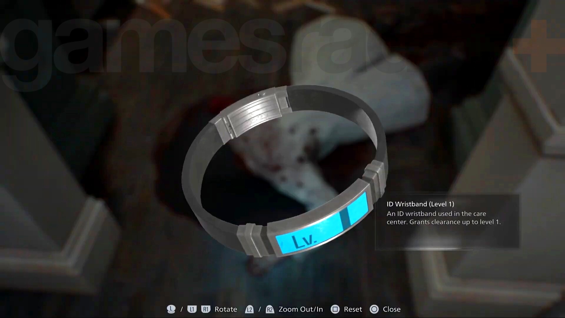 The Resident Evil Requiem Level 1 Security Lock wristband.
