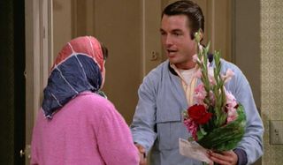 Laverne And Shirley Mark Harmon shows up with flowers