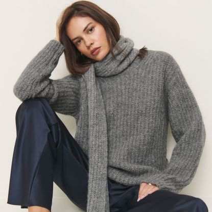 Reformation Spence Scarf Sweater 