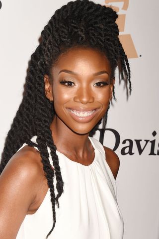 Brandy wearing Marley twists