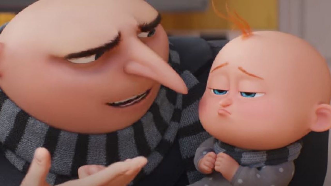 Gru y su bebé en Mi Villano Favorito 4.