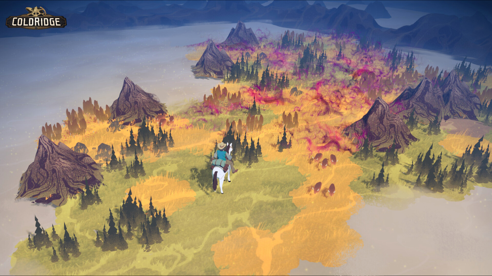  ColdRidge is a cowboy exploration game that's like playing just the exciting first turns of a Civilization campaign 