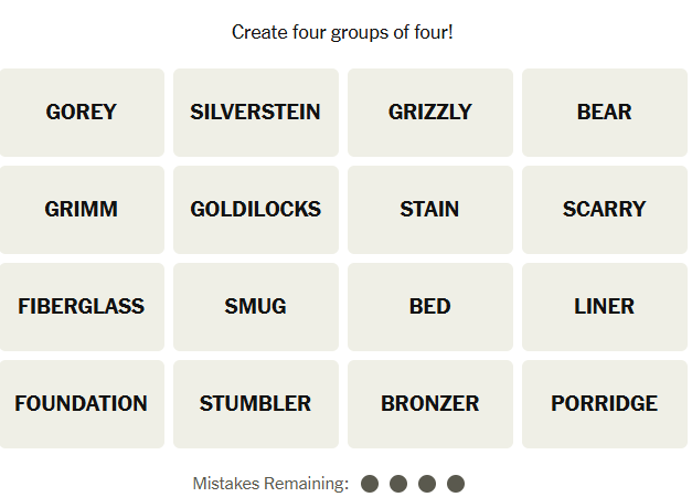 The New York Times Connections puzzle on January 29, 2026