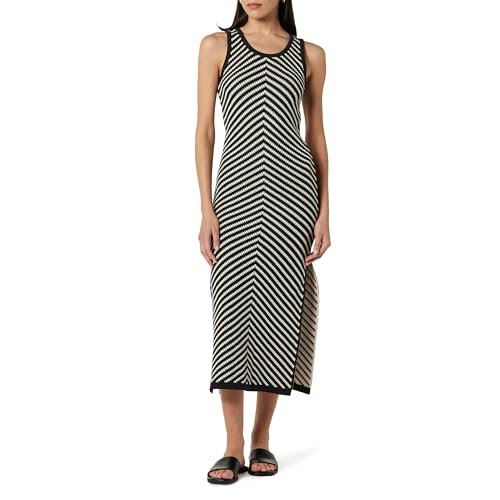 The Drop Women’s Ritu Crochet Maxi Dress, Black & White Chevron, Xxs