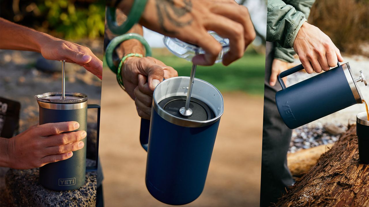 YETI French Press in use