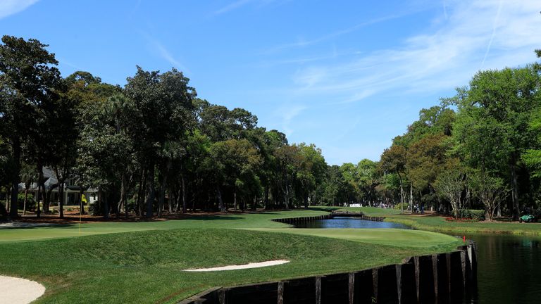 The fourth green at Harbour Town at Hilton Head, South Carolina