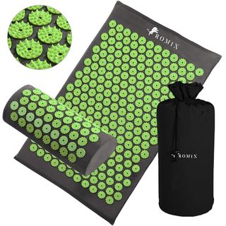 Romix Acupressure Mat and Pillow Set, Acupuncture Mat for Back Neck, Feet Pain Relief Muscle Relaxation Stress Reduction Wellness Therapy, Spike Body Mat, Massage Mattress With Carry Bag for Men Women