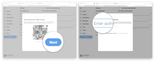 Authentication Confirmation Code Twitter For Web: Click next and then enter the confirmation code.