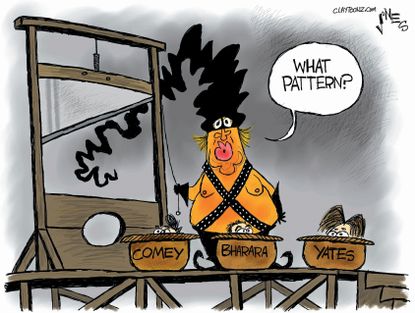 Political cartoon U.S. Trump Comey Yates Russia investigation
