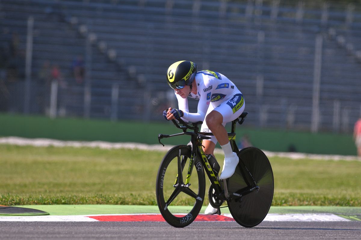 Adam Yates (Orica-Scott) on the Monza race track