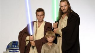 Ewan McGregor, Jake Lloyd and Liam Neeson for Star Wars Episode I: The Phantom Menace.