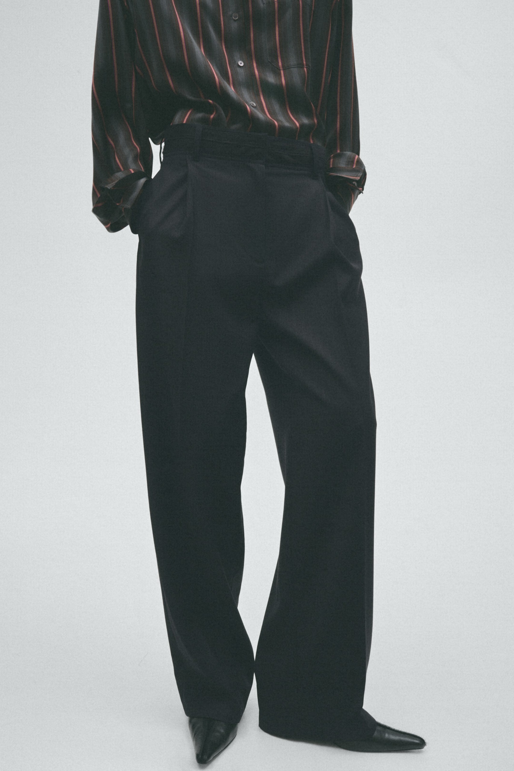 Tailored Wool-Blend Trousers