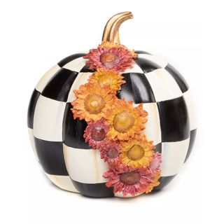 MacKenzie-Childs Woodland Mums Check Pumpkin