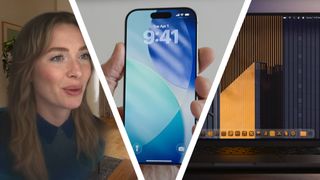 visionOS 26 Personas, Liquid Glass on iOS 26 on an iPhone, and macOS 26 Tahoe