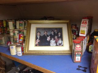 A family portrait within the bunker, beneath the castle. Family members aren't disclosing their last name or location for fear of curious and/or hostile fans showing up on their castle step. They have enough food stored to last them more than one year.