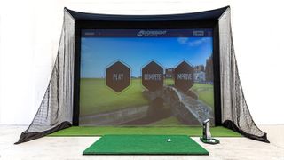 GCQuad Home Golf Simulator With Golf Ball Data
