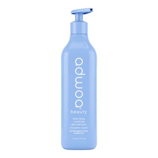 Product shot of Adwoa Beauty Blue Tansy Clarifying Gel Shampoo, haircare solutions Marie Claire Hair Awards winner 