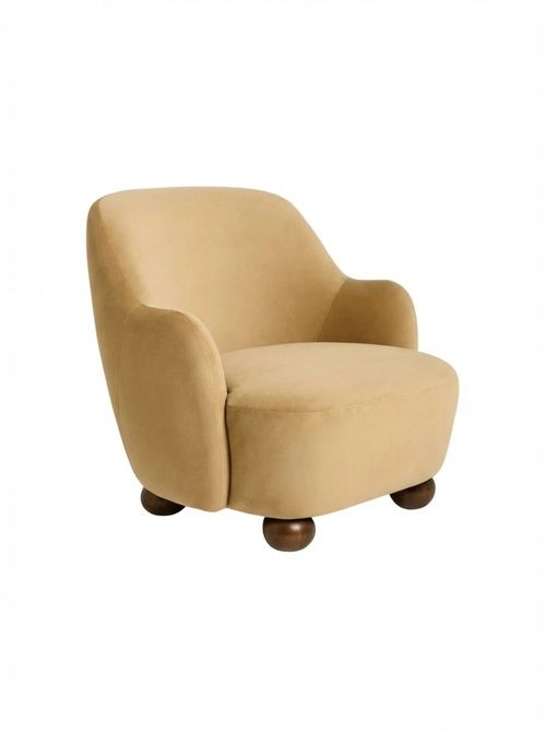 Soft Caramel Brown Velvet Ellio Accent Chair