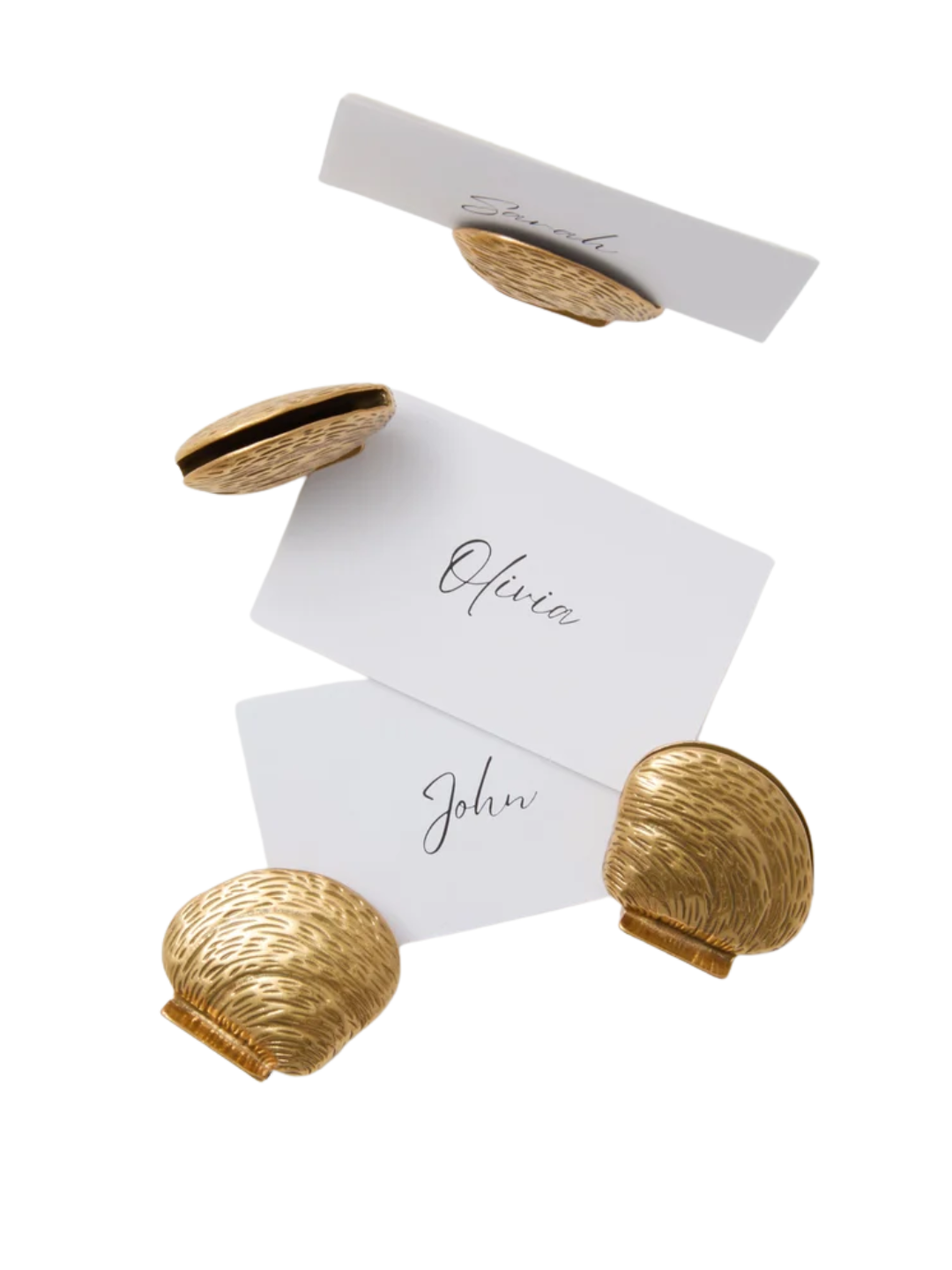 clam shell place card holder