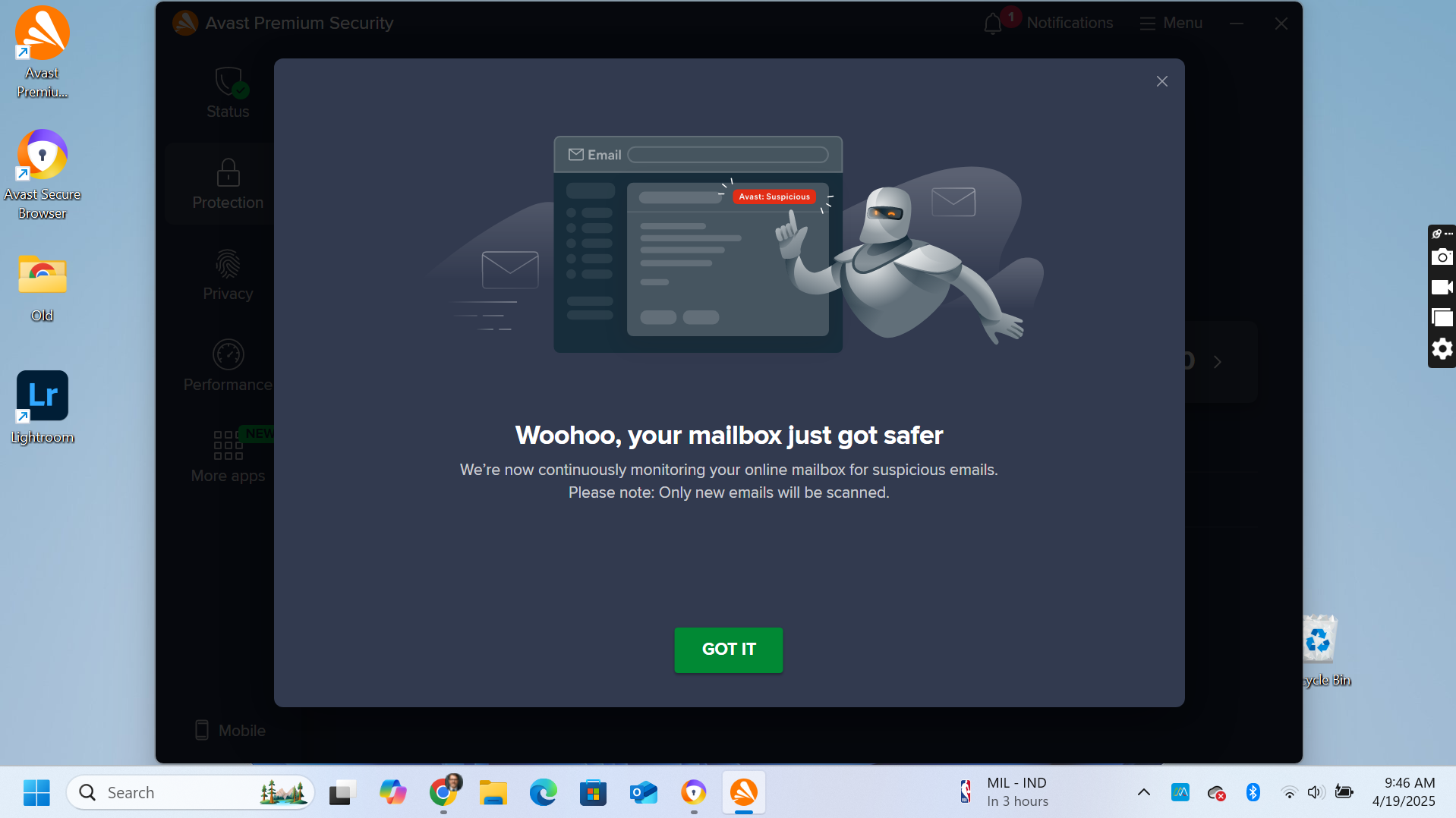 A screenshot of the Avast Premium interface.