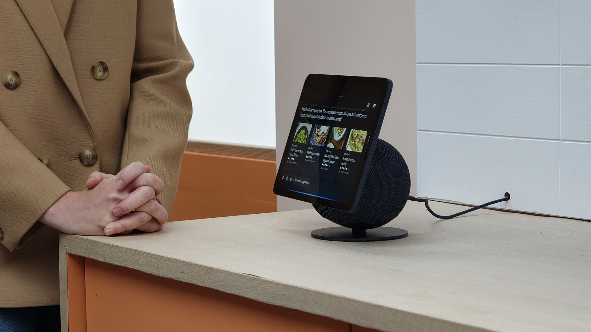 A photo of an Echo Show smart speaker.