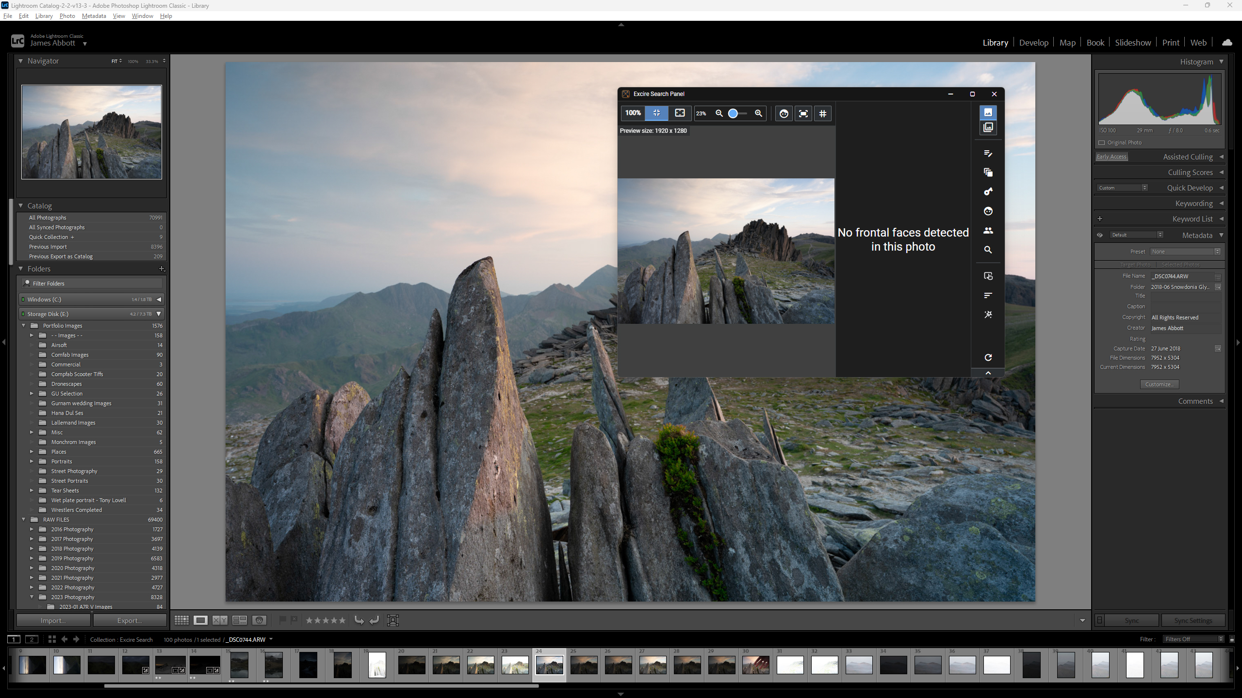 Excire Search 2026 interface