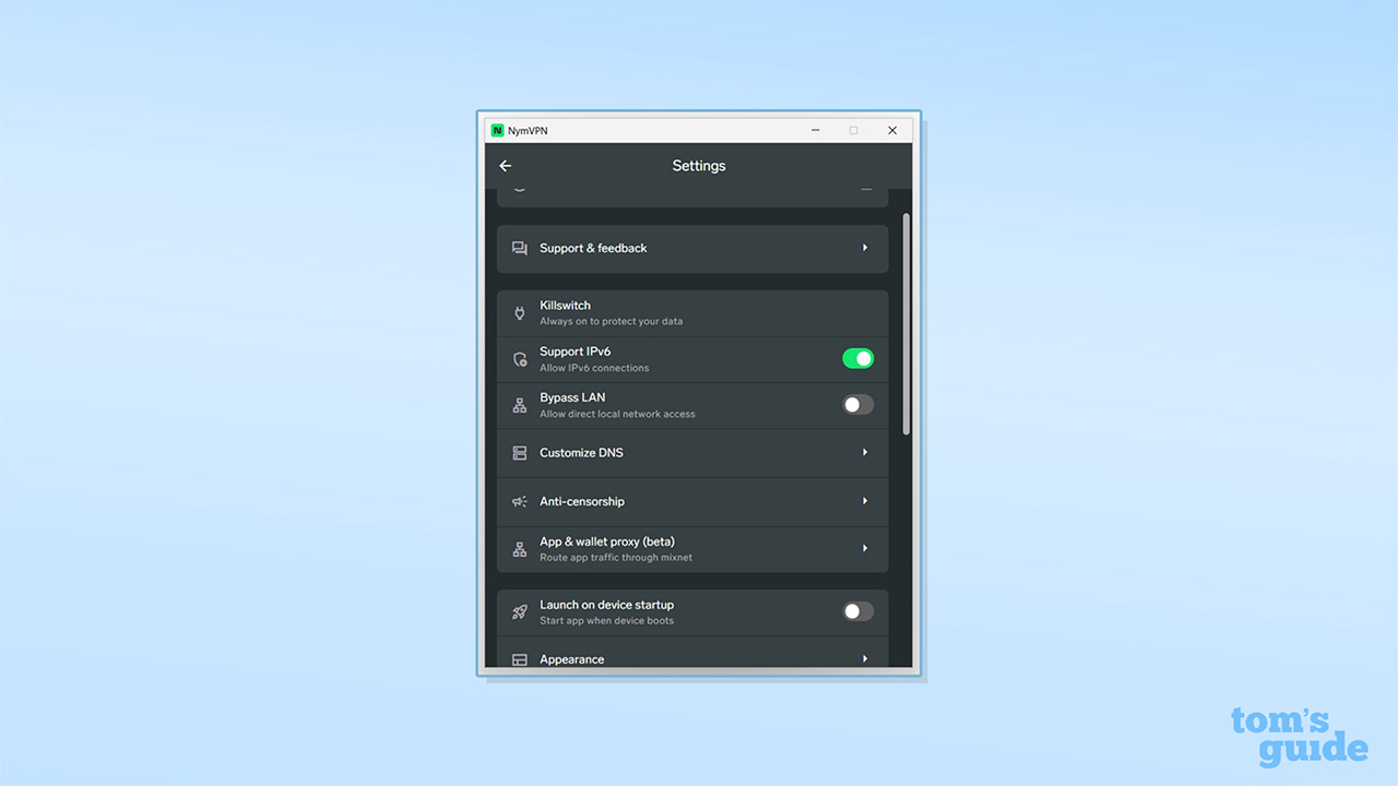 NymVPN's kill switch