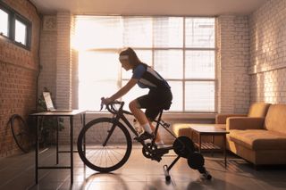 Indoor cycling on a smart trainer 