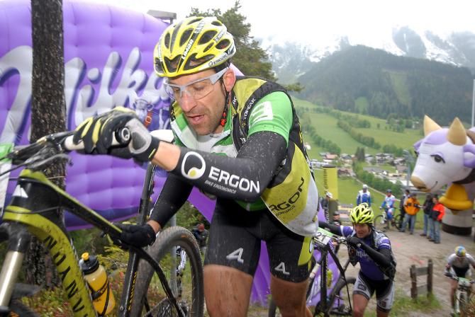 Alban Lakata on his way to a stage 3 win