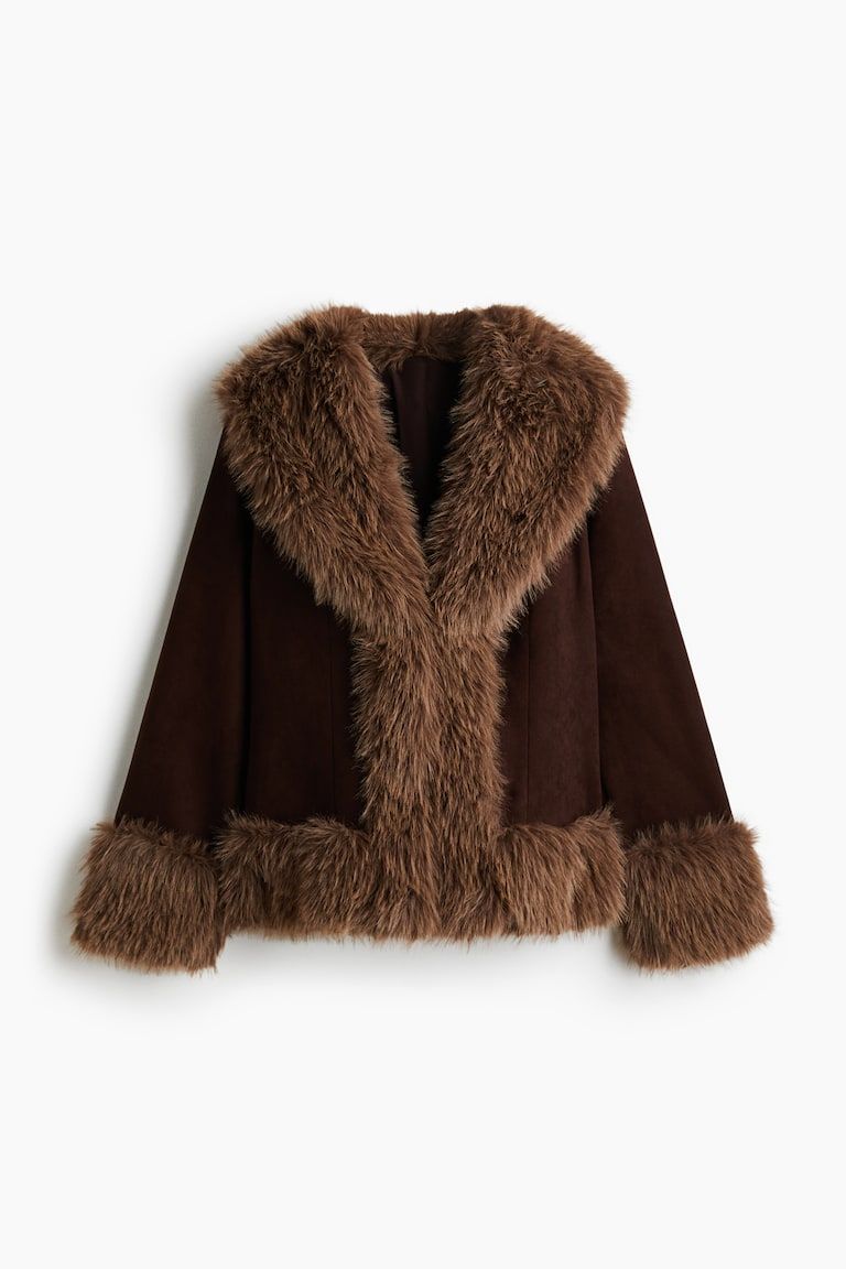 Fluffy-Trimmed Jacket