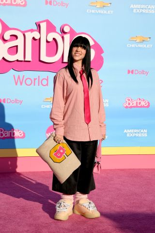 LOS ANGELES, CALIFORNIA - JULY 09: Billie Eilish attends the World Premiere of "Barbie" at the Shrine Auditorium and Expo Hall on July 09, 2023 in Los Angeles, California.