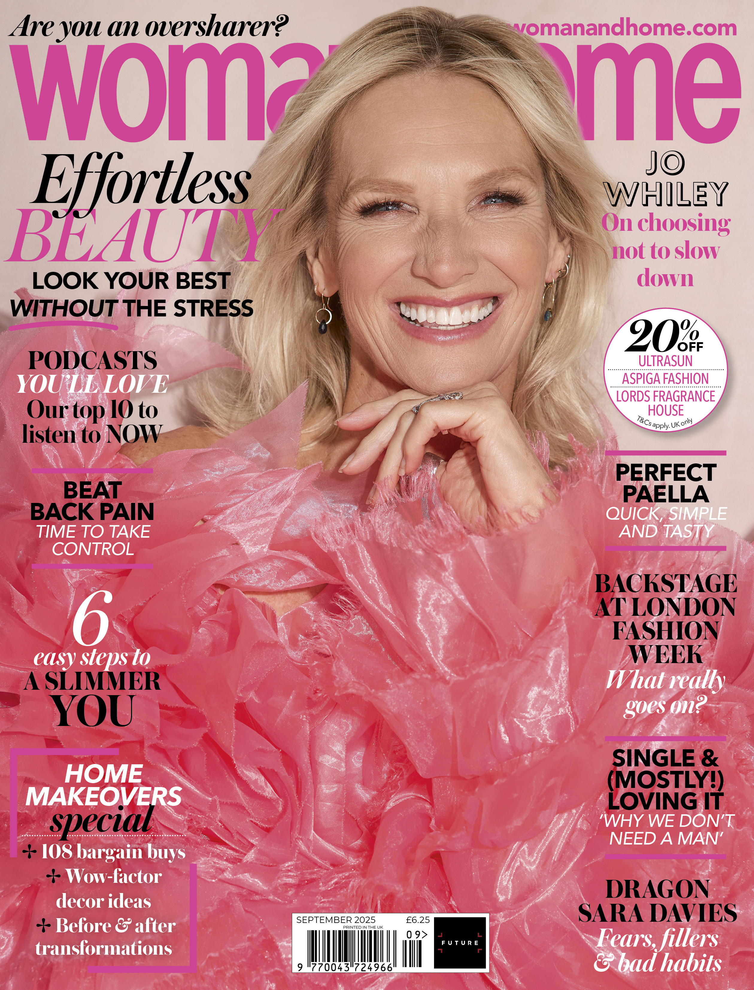 Jo Whiley for the September 2025 issue of woman&home