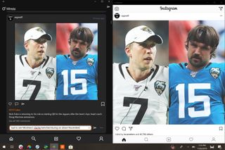 Winsta vs Instagram on Windows 10