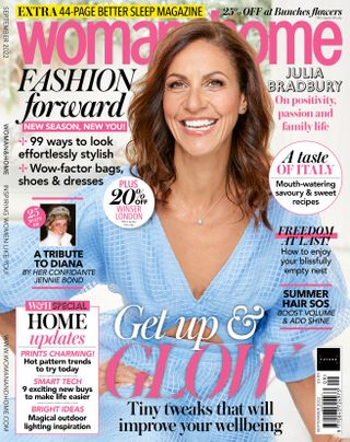Julia Bradbury on the cover of September 2022 issue of woman&home.