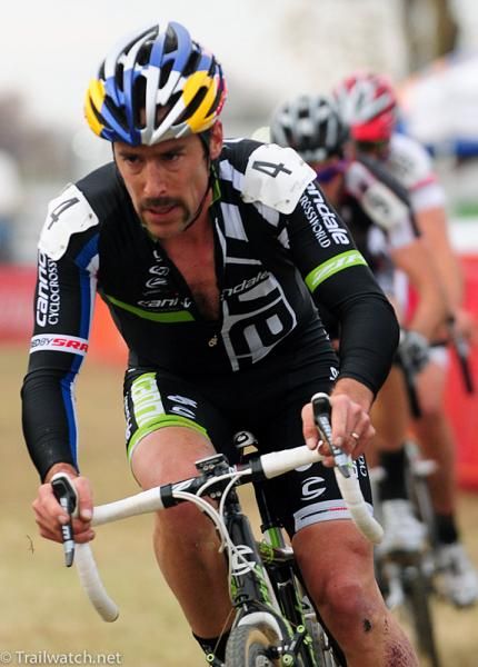 Tim Johnson (Cannondale-Cyclocrossworld.com) was closing the gap to the leaders late in the race