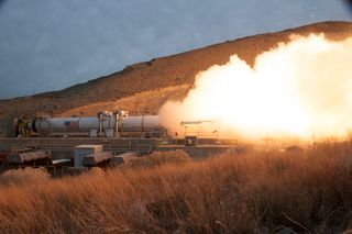 Orbital ATK is working with NASA to develop the rocket boosters for NASA's new mega rocket, the Space Launch System. In March 2015, the company test-fired the QM-1 rocket booster as part of that project.