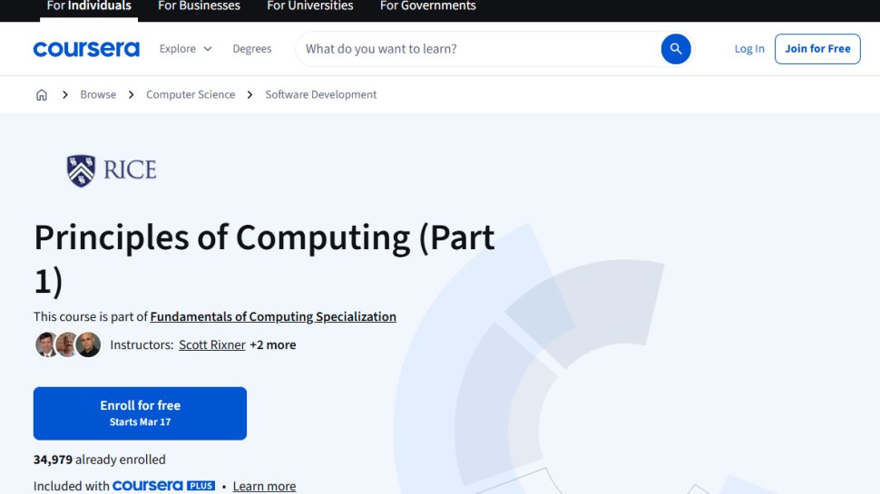Website screenshot of Coursera (March, 2026)