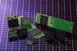 SK Hynix 4D NAND flash chips. Credit: SK Hynix