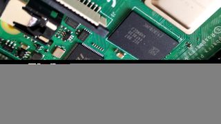 Raspberry Pi 4 close up of Ethernet