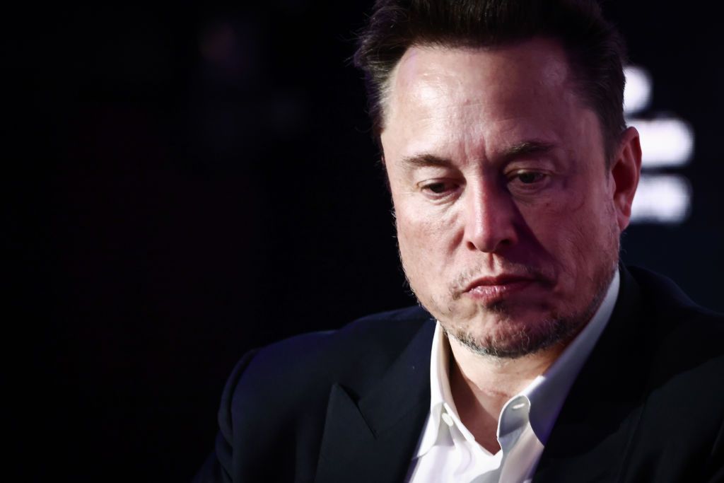 Tesla founder Elon Musk looks deep in thought