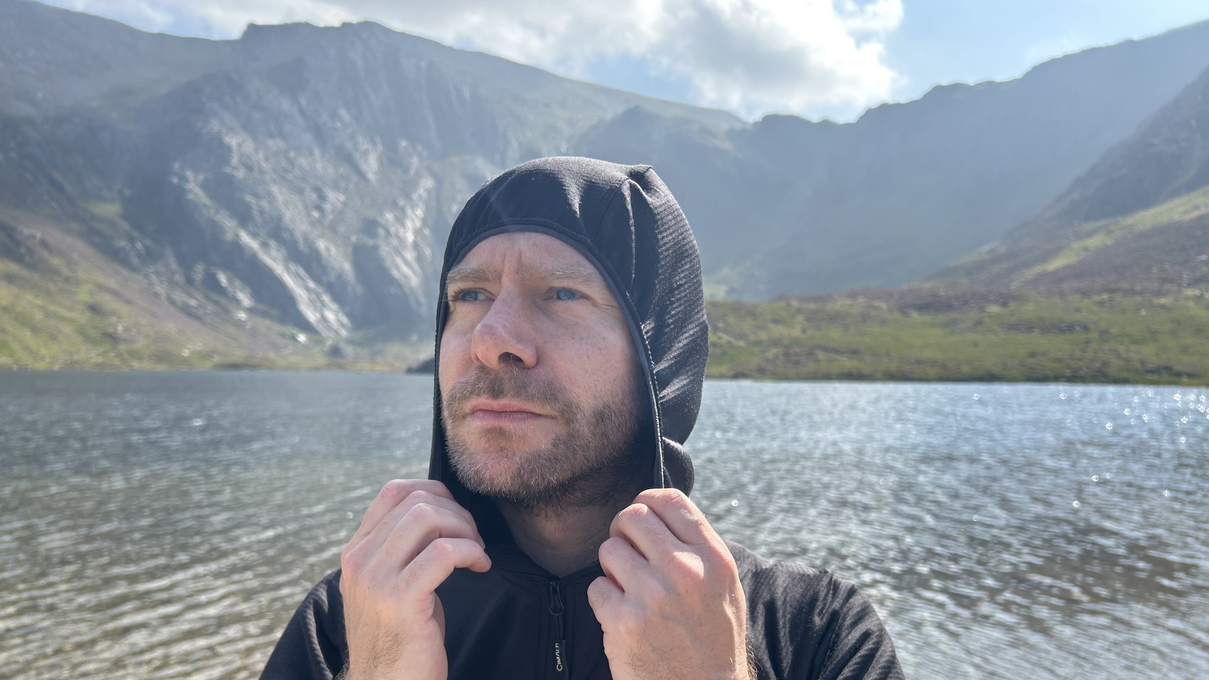 Hood on the Cimalp Whymper Fleece