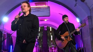 [L-R] Bono and The Edge of U2