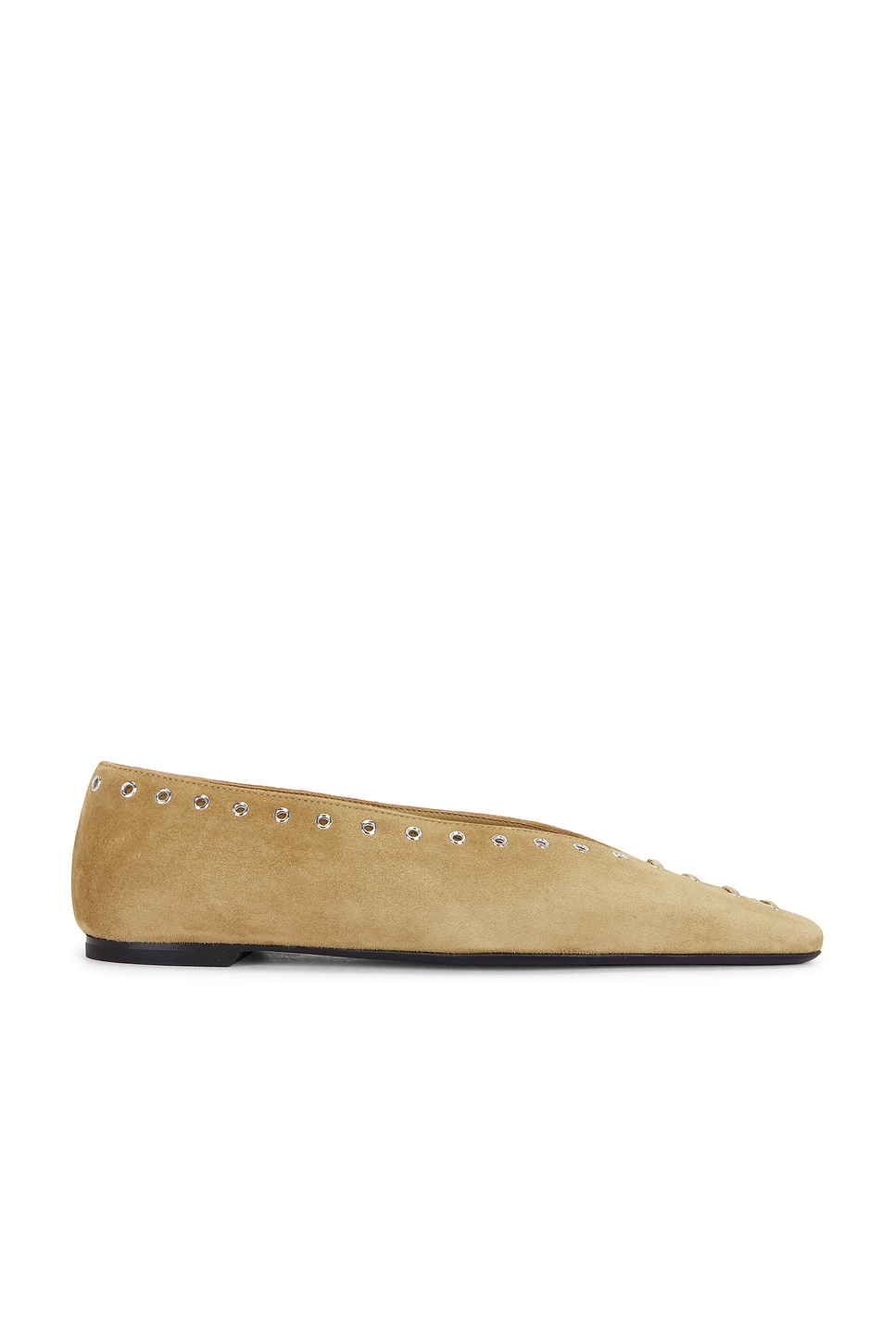 Toteme Suede Lace Up Ballerina Flat